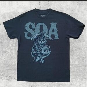 Sons of Anarchy FX TV Show Graphic Tee Black Reaper Logo Size Medium M